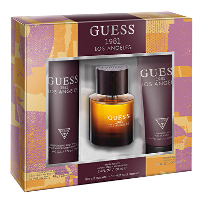 Guess - 1981 Los Angeles Men - EDT 100 ml + sprchový gel 200 ml + deodorant ve spreji 226 ml