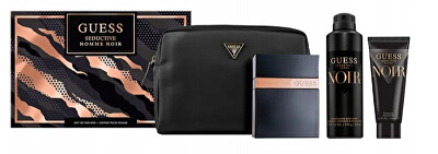 Guess - Seductive Noir Homme - EDT 100 ml + gel de duș 100 ml + spray deodorant 226 ml + geantă cosmetică