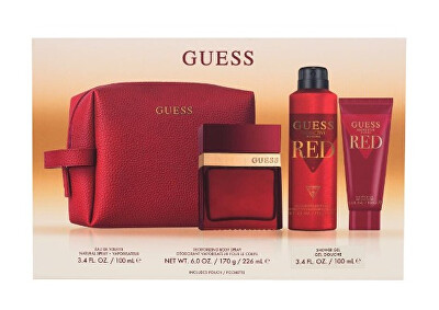 Guess - Seductive Red Pour Homme - EDT 100 ml + tělový sprej 226 ml + sprchový gel 100 ml + taštička