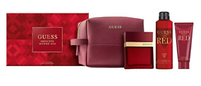Guess - Seductive Red Pour Homme - EDT 100 ml + tělový sprej 226 ml + sprchový gel 100 ml + taštička