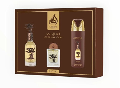 Lattafa - Eternal Oud - EDP 100 ml + EDP 20 ml + deodorant ve spreji 200 ml