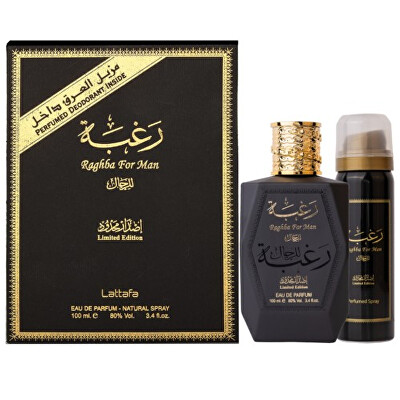 Lattafa - Raghba For Men - EDP 100 ml + deodorant ve spreji 50 ml