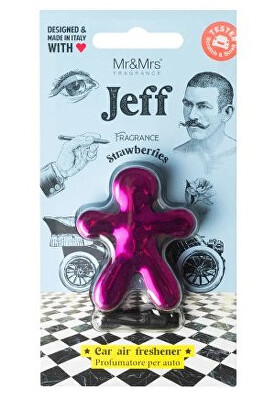 Mr&Mrs Fragrance - Jeff Chrome Strawberries - vůně do auta