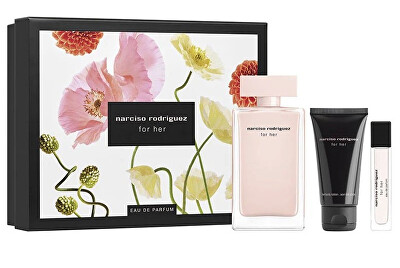 Narciso Rodriguez - For Her - EDP 100 ml + tělové mléko 50 ml + EDP 10 ml