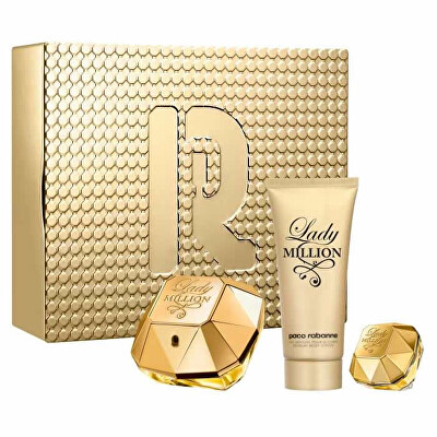 Rabanne - Lady Million - EDP 80 ml + tělové mléko 100 ml + EDP 5 ml