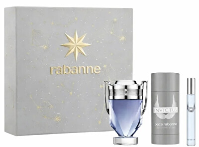 Rabanne - Invictus - EDT 50 ml + tuhý deodorant 75 ml + EDT 10 ml