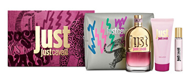 Roberto Cavalli - Just Cavalli - EDT 90 ml + loțiune de corp 100 ml + EDT 15 ml + geantă cosmetică