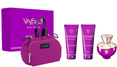 Versace - Dylan Purple - EDP 100 ml + tělové mléko 100 ml + sprchový gel 100 ml + kosmetická taštička