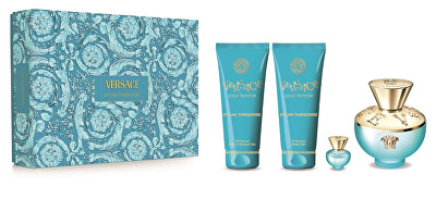 Versace - Dylan Turquoise - EDT 100 ml + tělový gel 100 ml + sprchvý gel 100 ml + EDP 5 ml