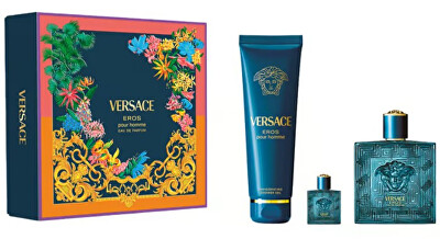 Versace - Eros - EDP 100 ml + sprchový gel 150 ml + EDP 5 ml
