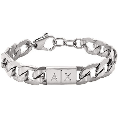 Armani Exchange - Nadčasový pánský ocelový náramek AXG0077040