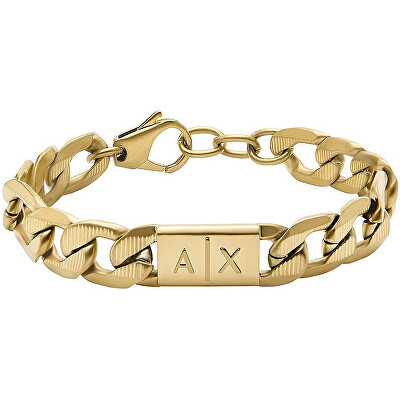 Armani Exchange - Nadčasový pánský pozlacený náramek AXG0078710