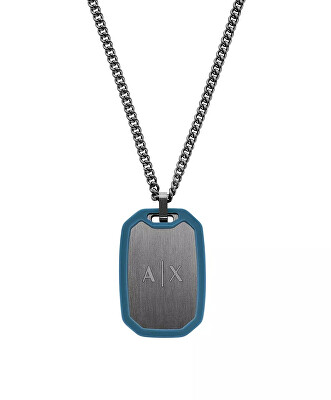 Armani Exchange - Ocelový náhrdelník pro muže Psí známka AXG0171060