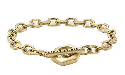 Armani Exchange - Slušivý pánský pozlacený náramek AXG0104710