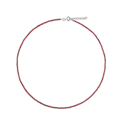 AGAIN Jewelry - Korálkový náhrdelník z granátu AJKNA007