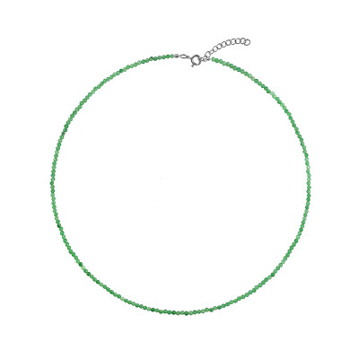 AGAIN Jewelry - Korálkový náhrdelník ze smaragdu AJKNA006