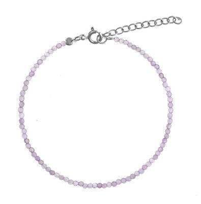 AGAIN Jewelry - Korálkový náramek z ametystu AJKNR005