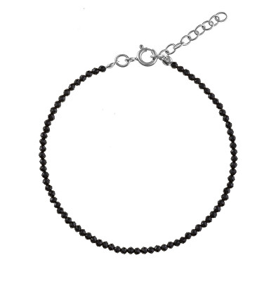 AGAIN Jewelry - Korálkový náramek z černého spinelu AJKNR010