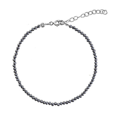 AGAIN Jewelry - Korálkový náramek z hematitu AJKNR007
