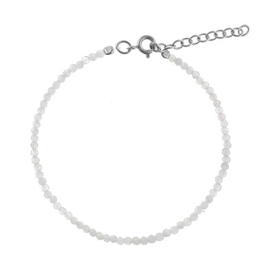 AGAIN Jewelry - Korálkový náramek z měsíčního kamene AJKNR004