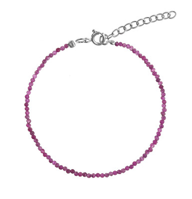 AGAIN Jewelry - Korálkový náramek z rubínu AJKNR008