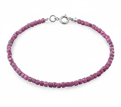 AGAIN Jewelry - Korálkový náramek z rubínu AJKNR014