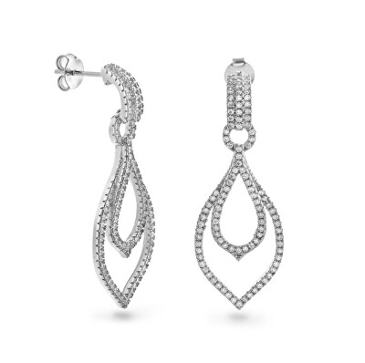 AGAIN Jewelry - Luxusní stříbrné náušnice s kubickými zirkony AJNS0053