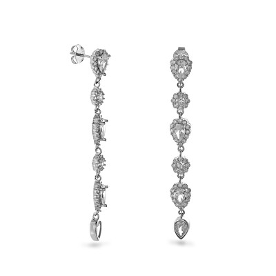 AGAIN Jewelry - Luxusní dlouhé náušnice s kubickými zirkony AJNS0057
