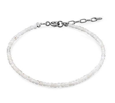 AGAIN Jewelry - Minerální náramek z měsíčního kamene AJKNR012