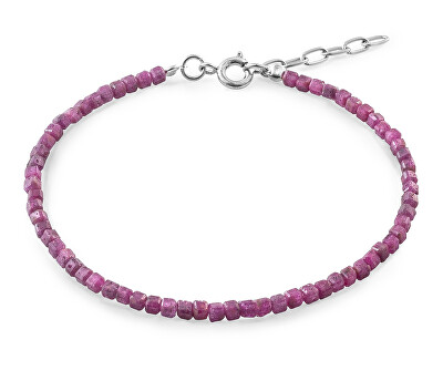 AGAIN Jewelry - Minerální náramek z rubínu AJKNR014