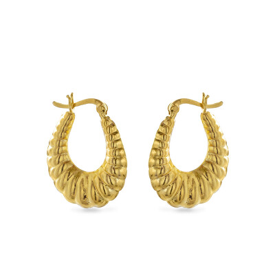 AGAIN Jewelry - Módní pozlacené náušnice kruhy AJNS0065