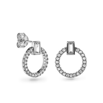 AGAIN Jewelry - Nadčasové stříbrné náušnice s kubickými zirkony AJNS0016