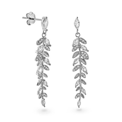 AGAIN Jewelry - Okouzlující stříbrné náušnice s kubickými zirkony AJNS0013
