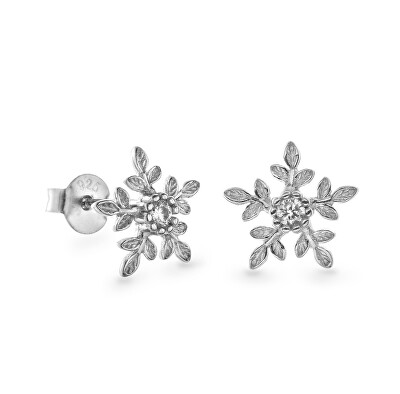 AGAIN Jewelry - Stříbrné náušnice pecky Sněhová vločka AJNS0012