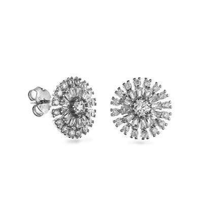 AGAIN Jewelry - Stříbrné náušnice pecky s kubickými zirkony AJNS0005