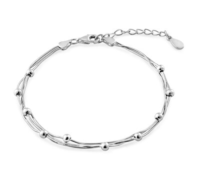AGAIN Jewelry - Trojitý stříbrný náramek pro ženy Hádek AJNR0023
