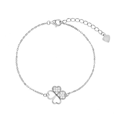 AGAIN Jewelry - Oblíbený stříbrný náramek Čtyřlístek AJNR0018