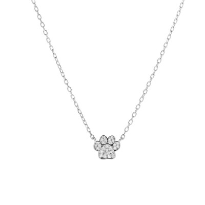 AGAIN Jewelry - Stříbrný náhrdelník Tlapka AJNA0026