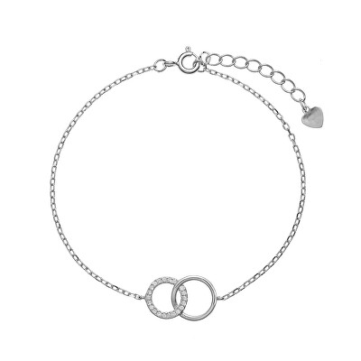 AGAIN Jewelry - Stříbrný náramek s propojenými kroužky AJNR0003