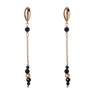 Alisia - Pozlacené řetízkové náušnice se syntetickým pískovcem AL5249.01.000