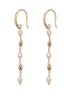 Alisia - Dlouhé pozlacené náušnice s pravými perlami AL4139.01.000