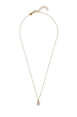 Alisia - Pozlacený náhrdelník se Swarovski perličkami "R" AL4258.01.918