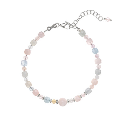 Alisia - Hravý korálkový náramek z morganitu AL3769-Argento