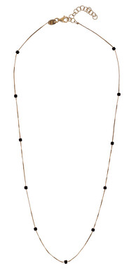 Alisia - Jemný pozlacený náhrdelník s černým spinelem AL4081-Oro-Spinello