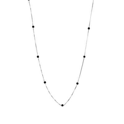 Alisia - Jemný stříbrný náhrdelník s černým spinelem AL4081-Argento-Spinello