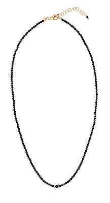 Alisia - Korálkový náhrdelník z černého spinelu AL1628-Oro-Spinello