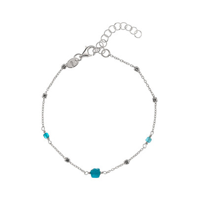 Alisia - Stříbrný náramek s korálky apatitu AL4099-Argento-Apatite