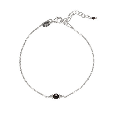 Alisia - Minimalistický stříbrný náramek s černým spinelem AL4897-Argento-Spinello