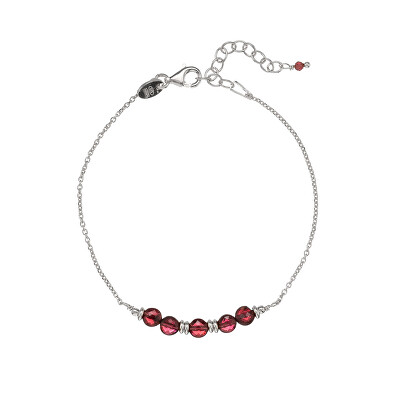 Alisia - Módní náramek s korálky z granátu AL4898-Argento-Granato