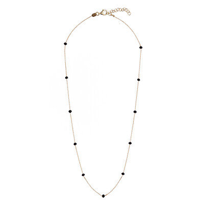 Alisia - Nádherný náhrdelník s černými krystaly AL880-Oro-Nero